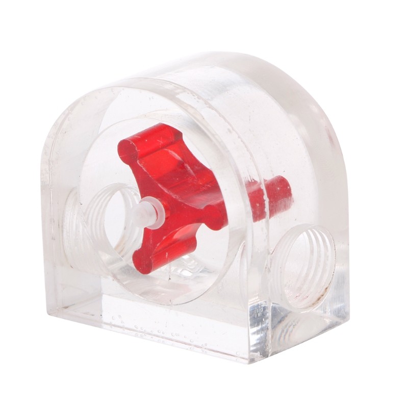 G1/4 Thread PC Water Cooling Flow Meter Indicator 8 Impeller Liquid Water Cooler