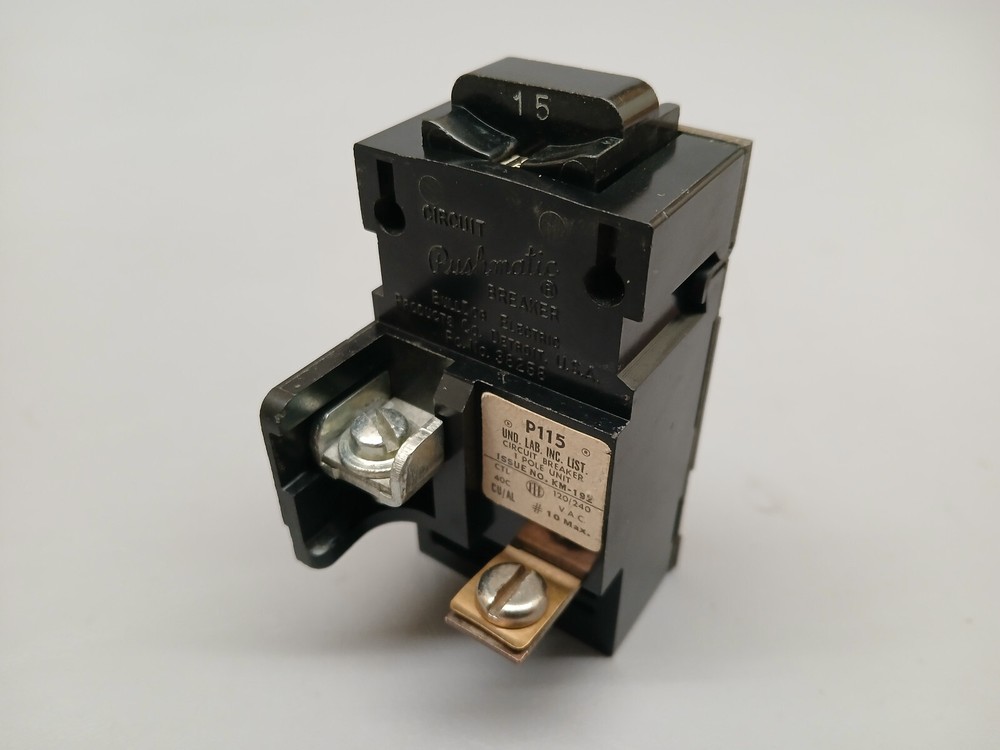 Pushmatic 15 Amp Single Pole Circuit Breaker 15A