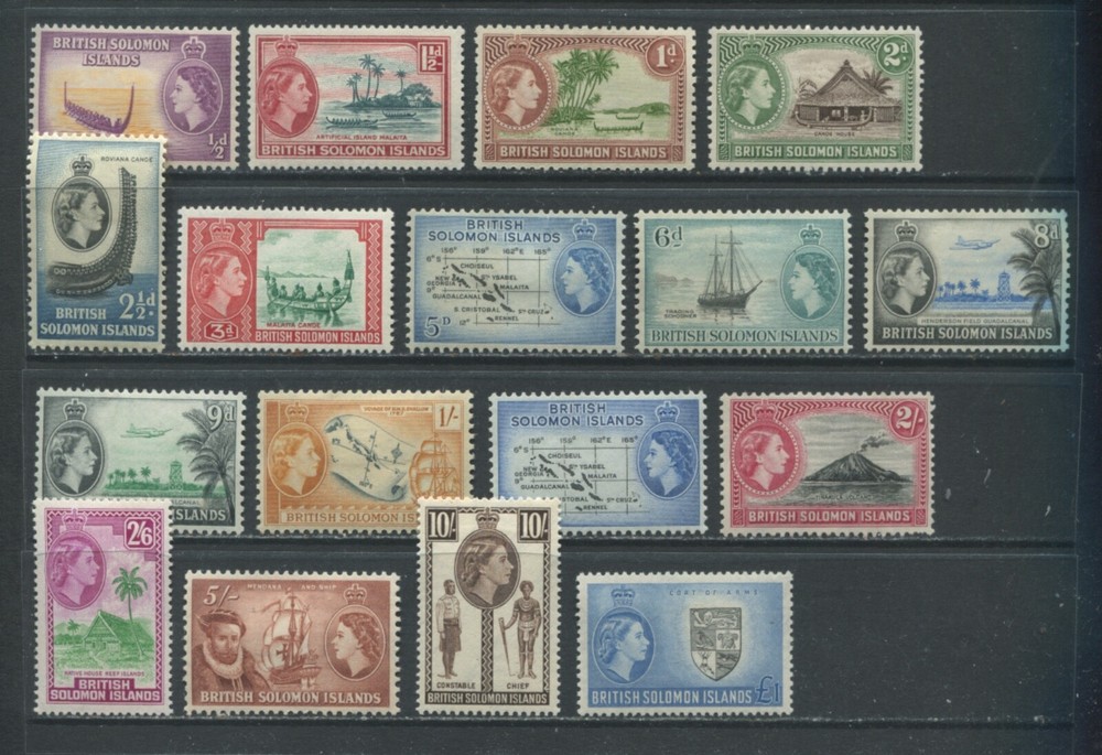 Solomon Islands QEII 1956 set mint o.g. hinged