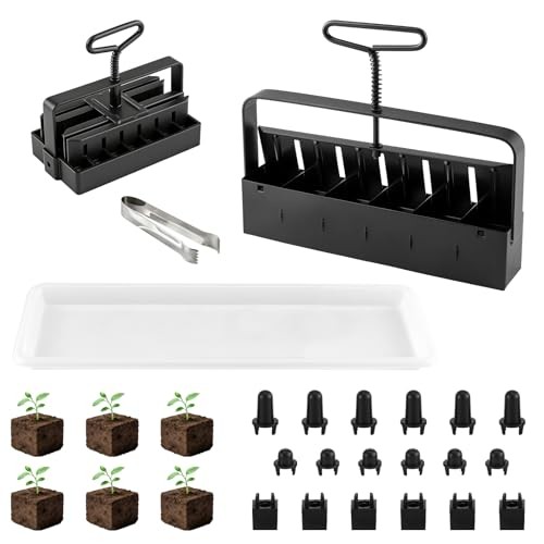 Soil Block Maker Bundle - Large 2" and Small 0.67" Handle Manual Soil Blocker