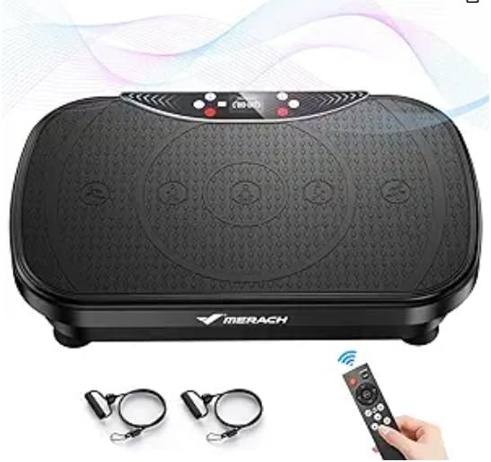 Vibration Plate Exercise Machine, for Lymphatic Bright Black
