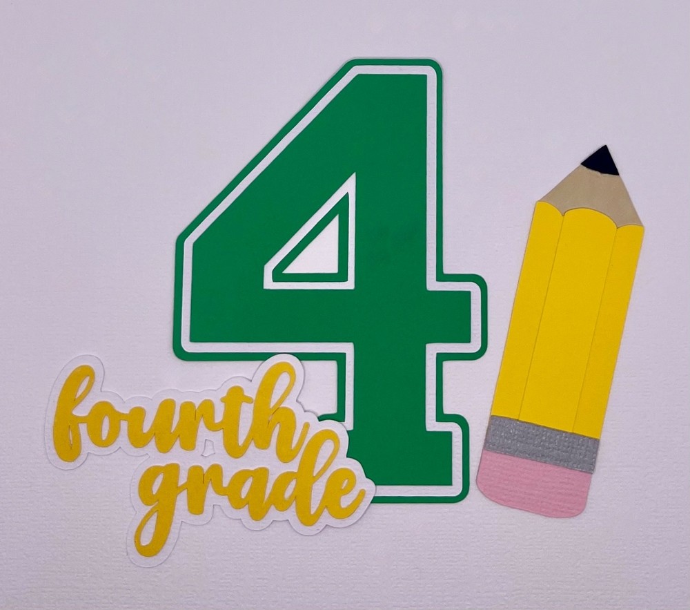 School - First thru Sixth Grade - Paper Piecing Scrapbooking Die Cuts