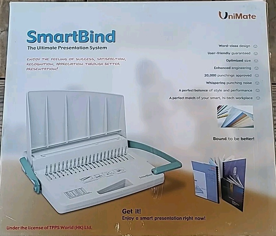Unimate Smartbind  Manual Comb Binding Machine NIB