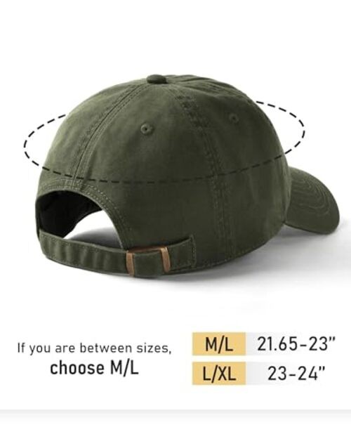 Baseball Cap Men Mountain Embroidery Dad Hat Unstructured Medium-Large Green