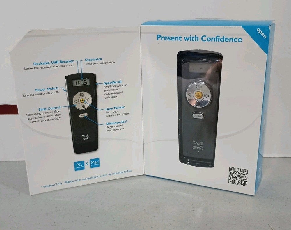 Interlink Wireless Stopwatch Presenter with Laser Pointer VP4560