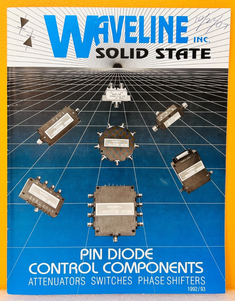 Waveline 1993 Pin Diode Control Components Catalog.