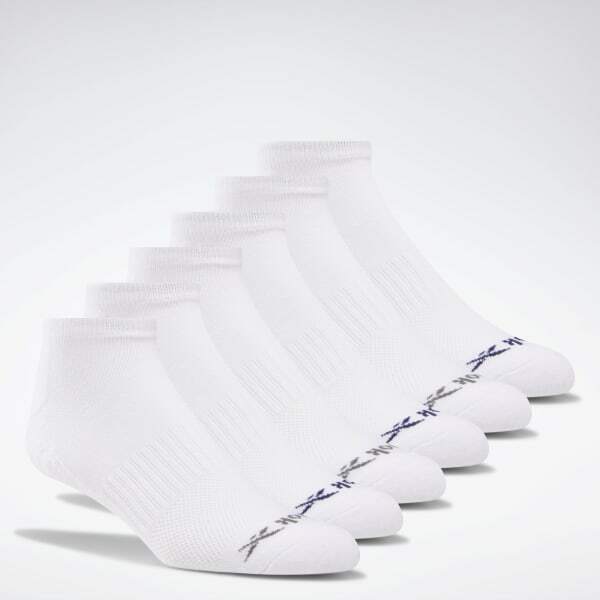 Reebok Men Low Cut Six Pack Basic Socks EW1847 White Size 6-12.5 PACK OF 2