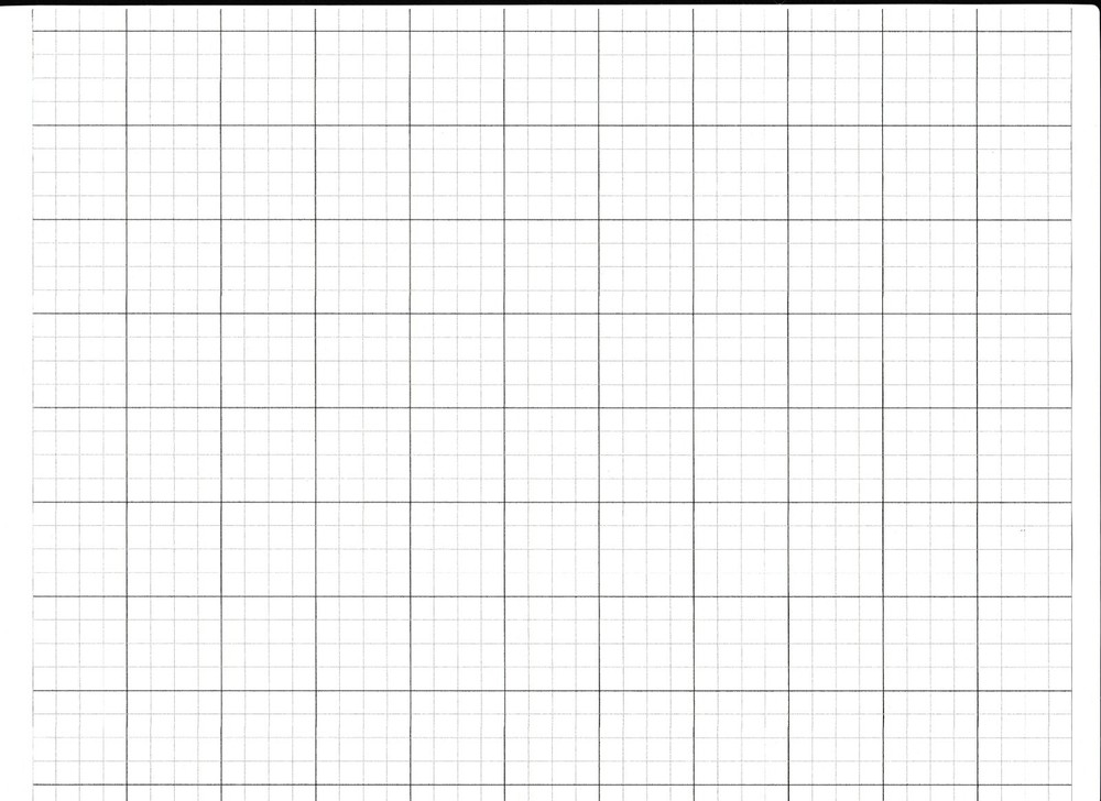 25 sheets - Large Format Graph Paper 1/4" scale Black Ink (7 Different Sizes)