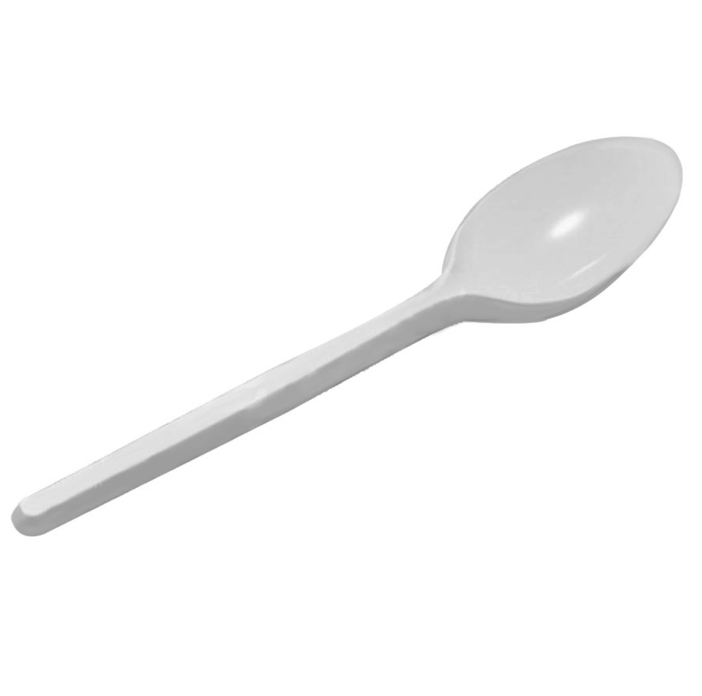 Plastic tea spoon, white