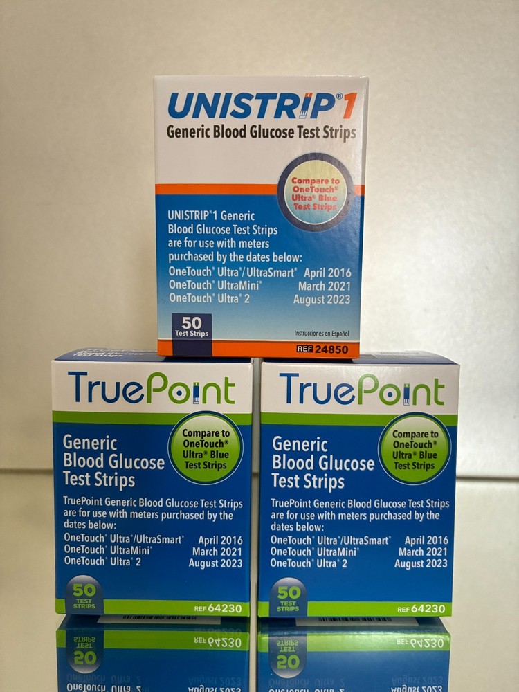 True Point - Unistrip Blood Glucose Strips – 150 Count – Generic For One Touch