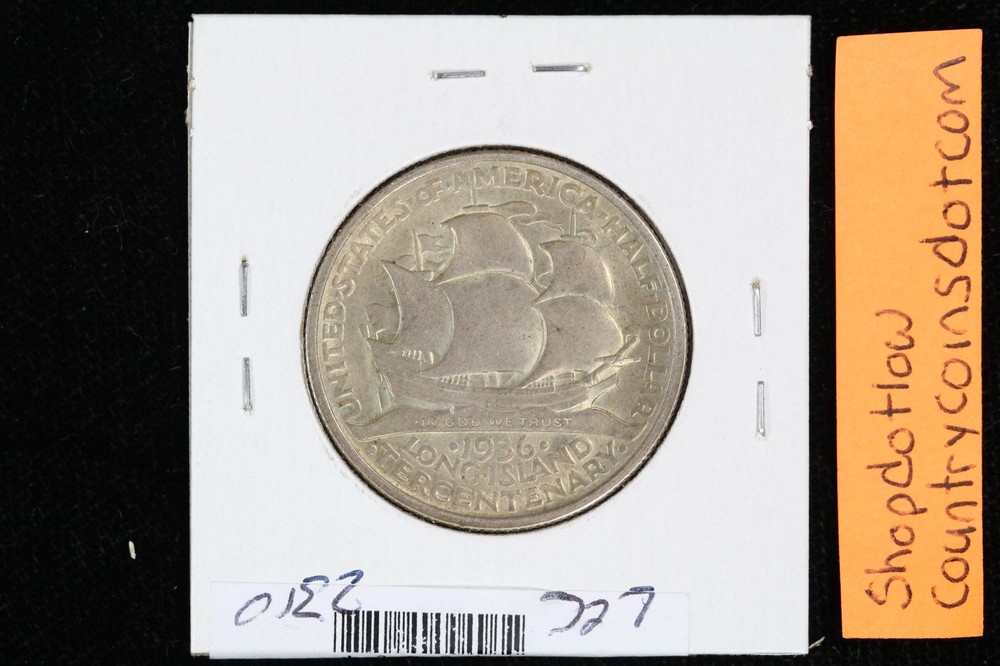 1936 Long Island Tercentenary Commemorative Half Dollar 3Q96