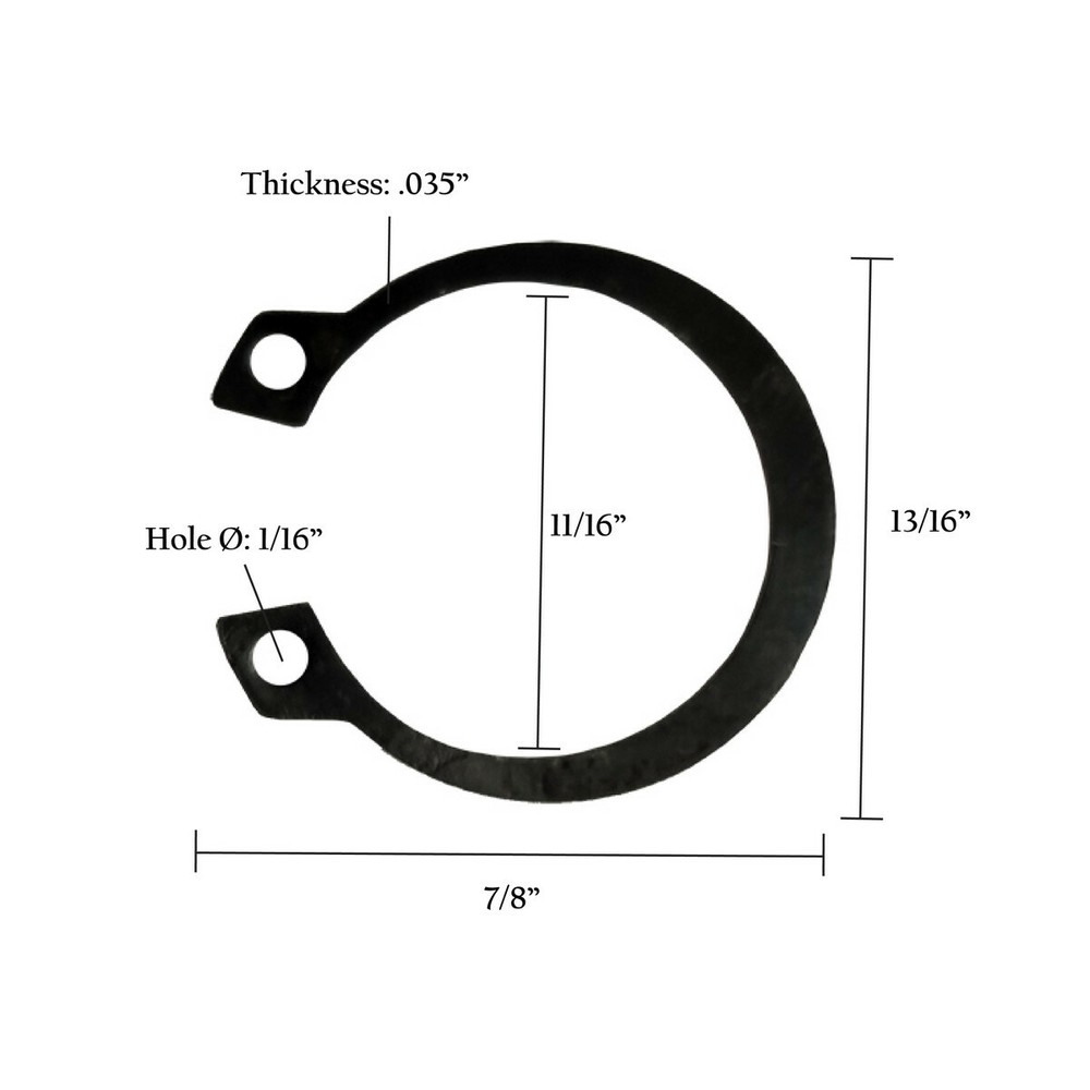 5 1/8" Snap Ring for Round Gate Hinges with Grease Zerk