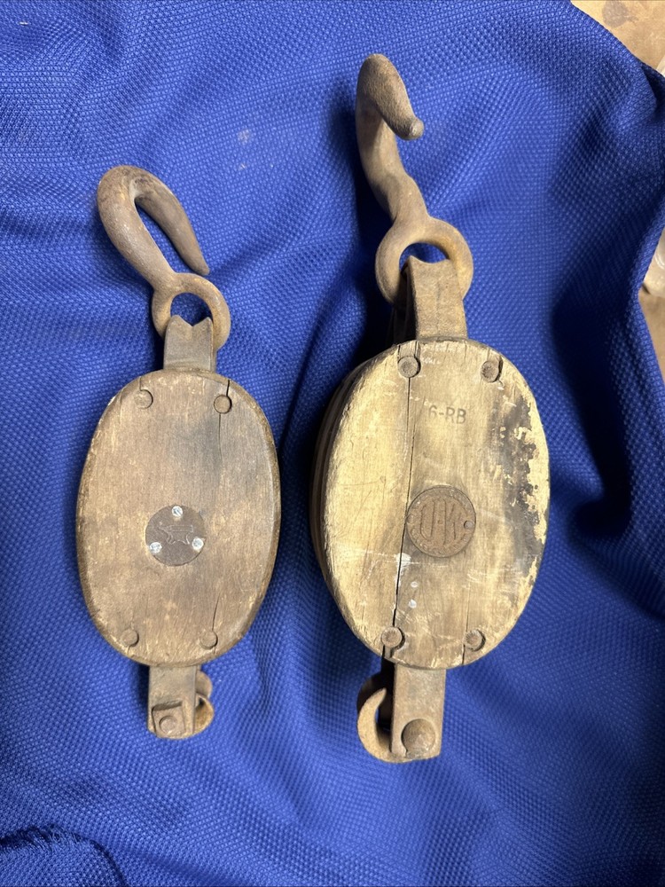 Vintage Block And Tackle Pulleys