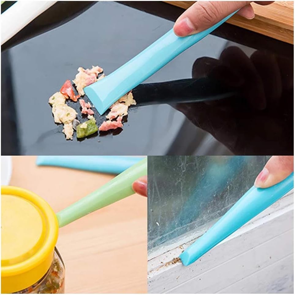 3 PCS Multipurpose Cleaning Scraper Tool - Non-Scratch Hard Plastic Sticker Scra