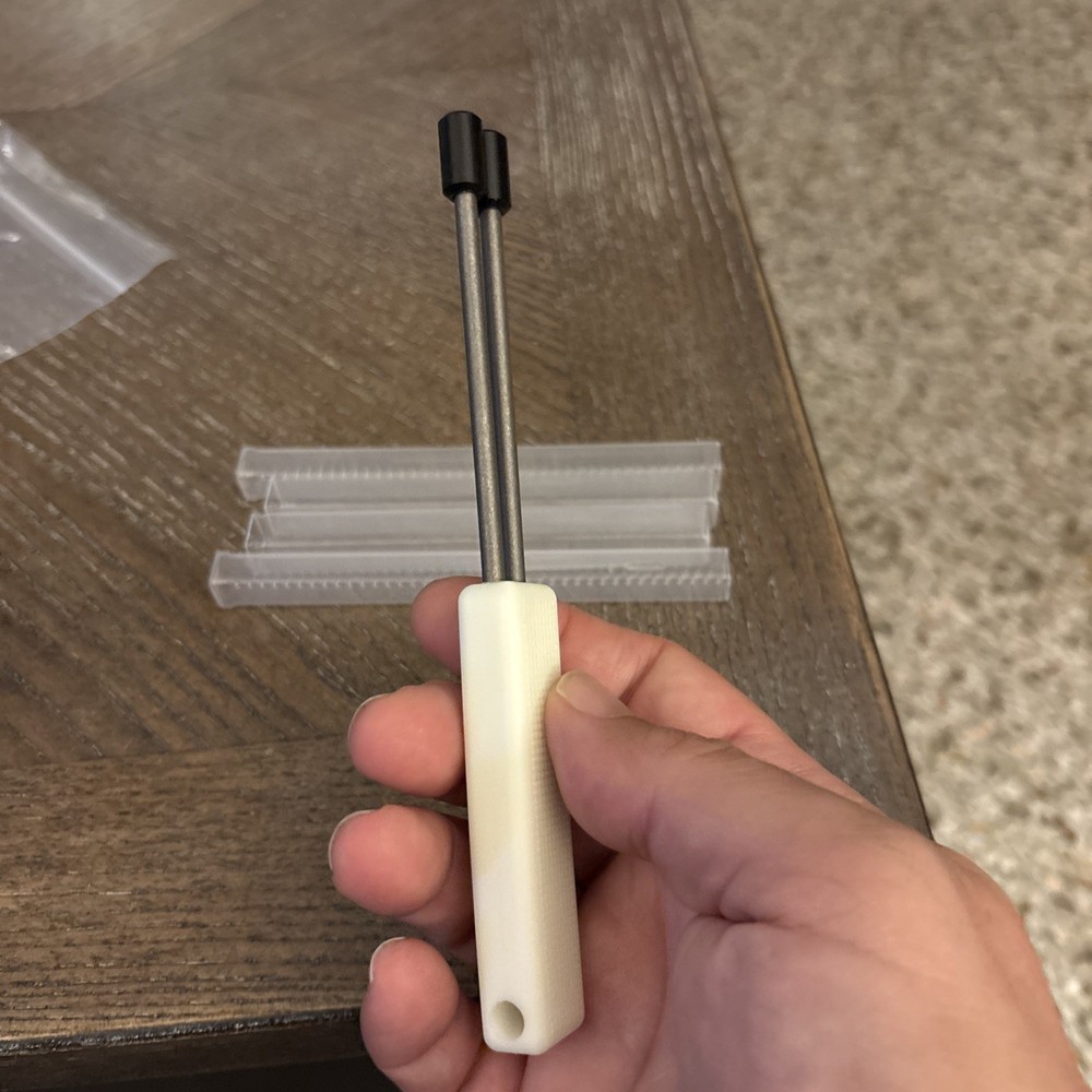 Pair Maratac CountyComm Derlin Titanium Probe by EOD Robotics With Glow Holder!