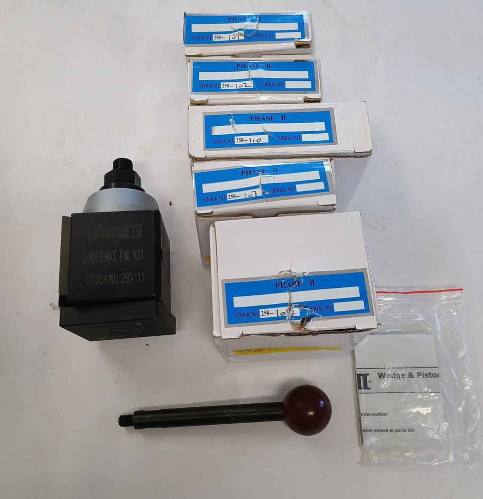 Phase II Quick Change Tool Post 6 pc set N0. 250-111 Wedge Type