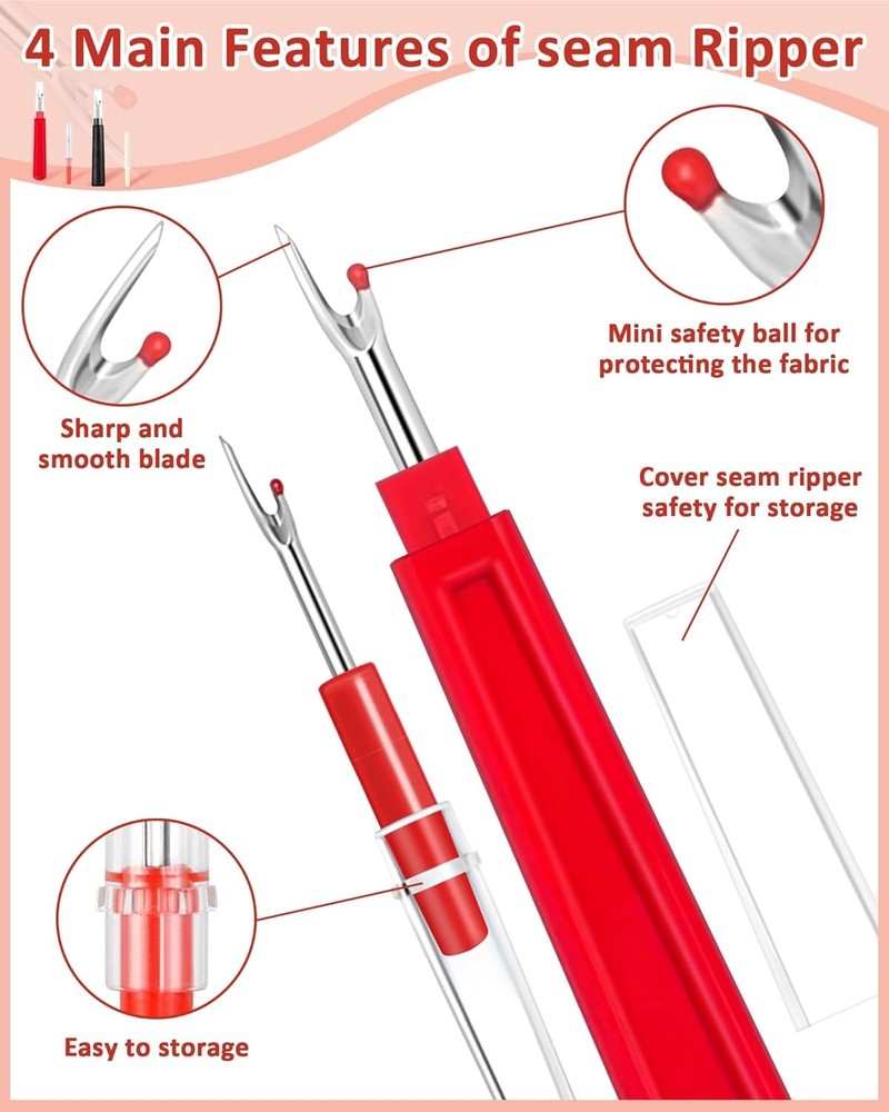 Complete Seam Ripper and Scissors Set – Essential Tools for Sewing Projects