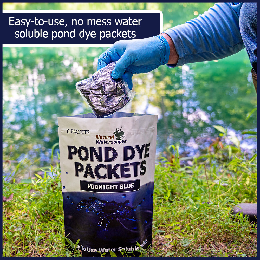 Vivid Blue Pond Dye Packets- 6 water soluble packets