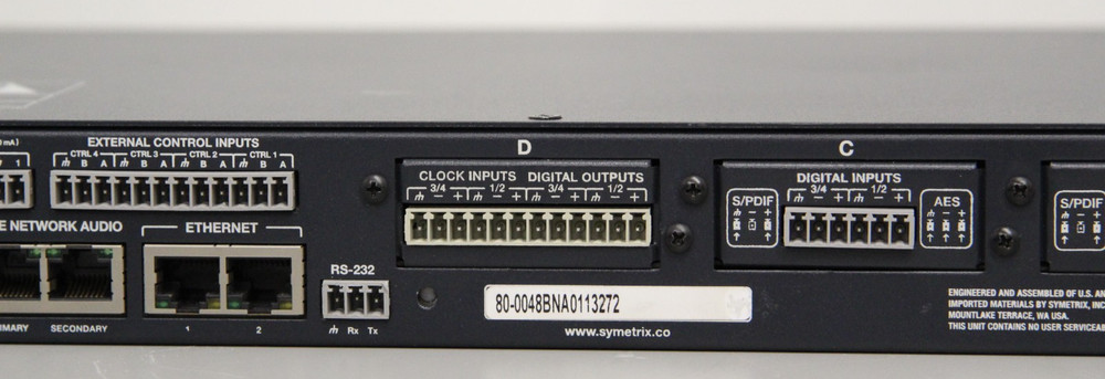 Symetrix SymNet EDGE Frame With 2 Input And 2 Output Cards Fully Updated 8.2.0.8