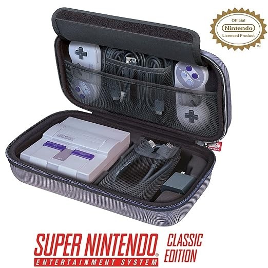 Nintendo Licensed Classic Edition NES & SNES Case - Protective Hard Shell Deluxe