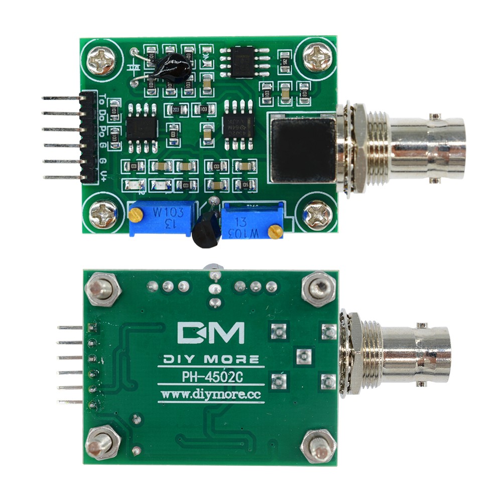 Liquid PH0-14 Value Detect Sensor Module + PH Electrode Probe BNC for Arduino