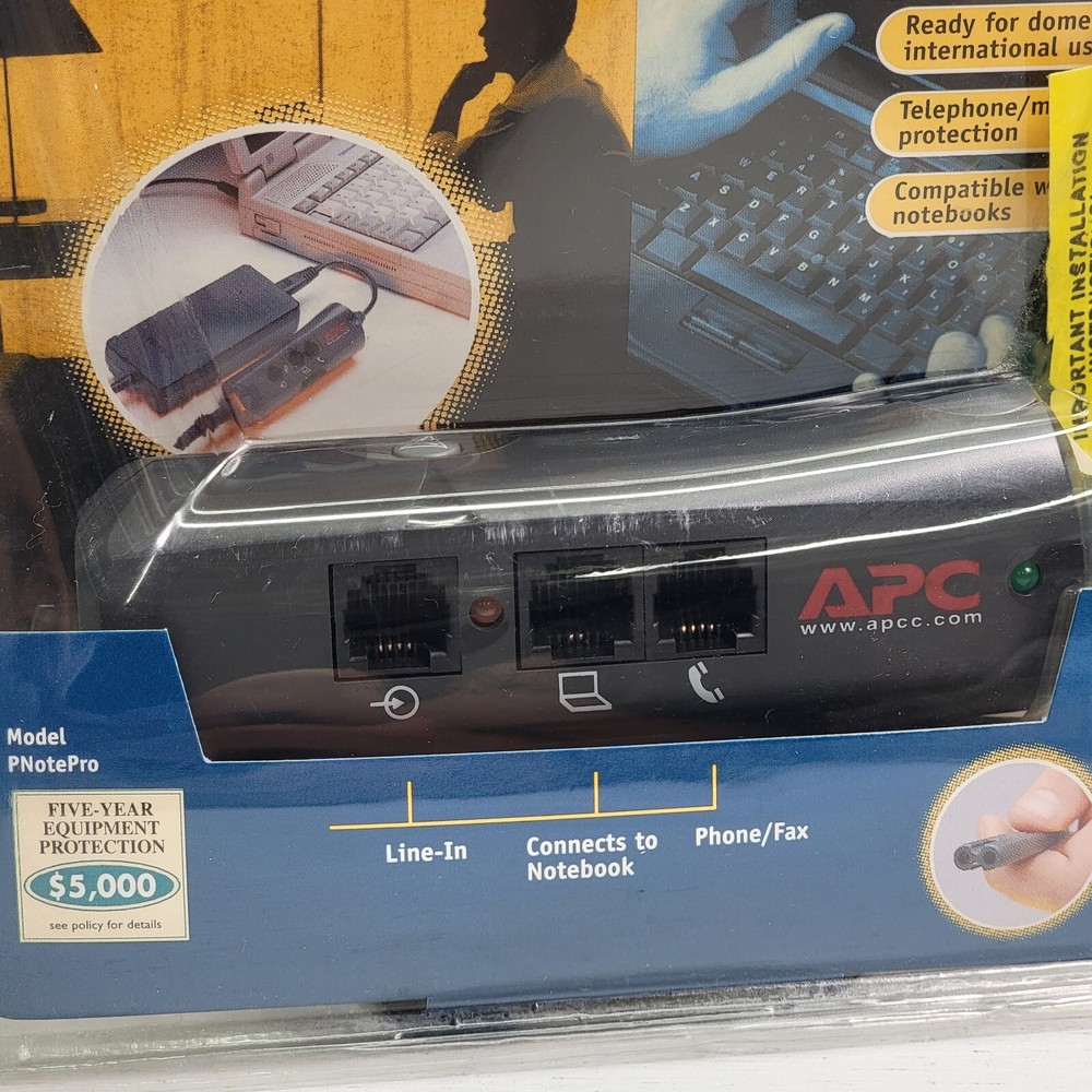 APC PNOTE PRO SURGE PROTECTOR NOTEBOOK 2 PRONG ADAPTER PNOTEPRO COMPUTER