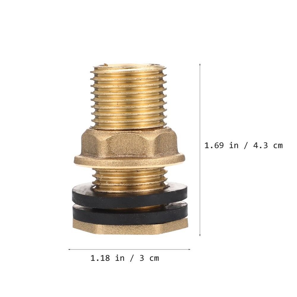 2pcs Bulkhead Fitting Tank Adapter Tank Connector