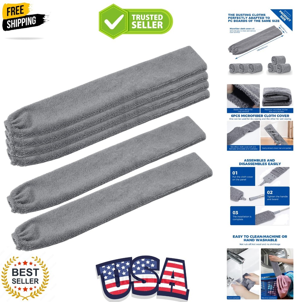 6pcs Dusters Replacement Cloth Retractable Gap Dust Cleaner Cloths, Reusable ...