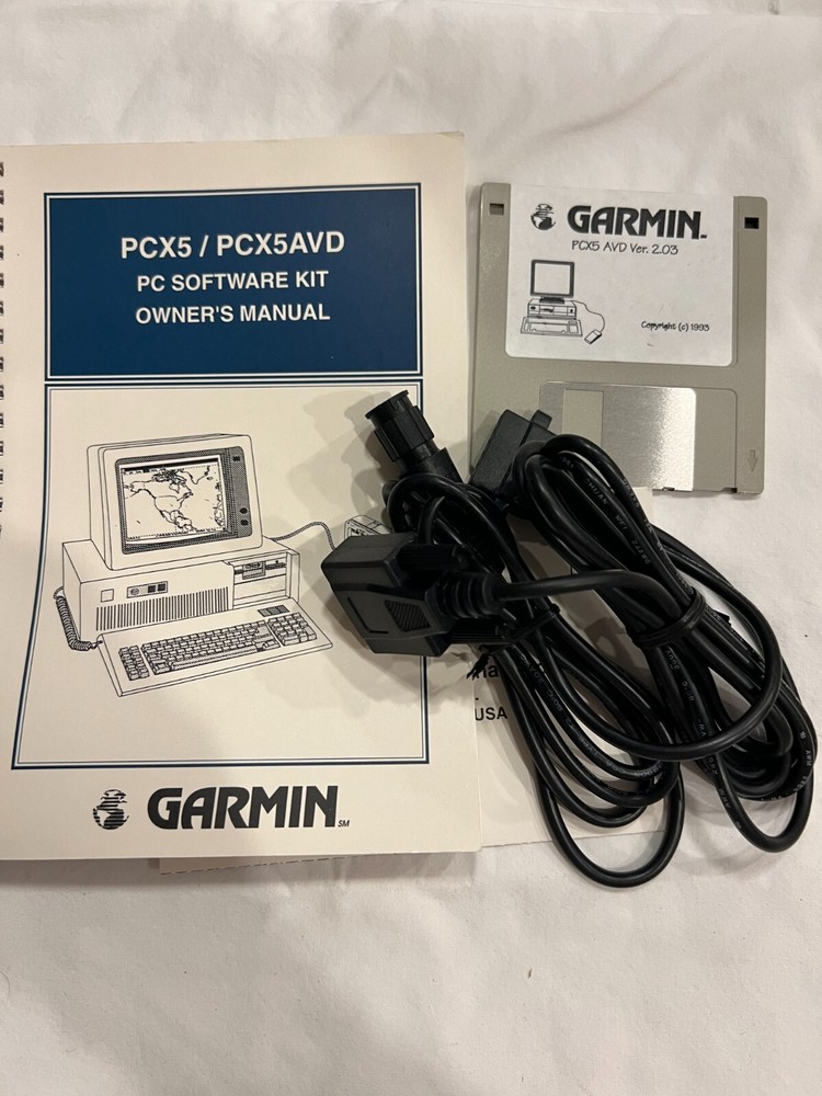 Garmin Aviation data loader cable and software with manual 010-10034-00