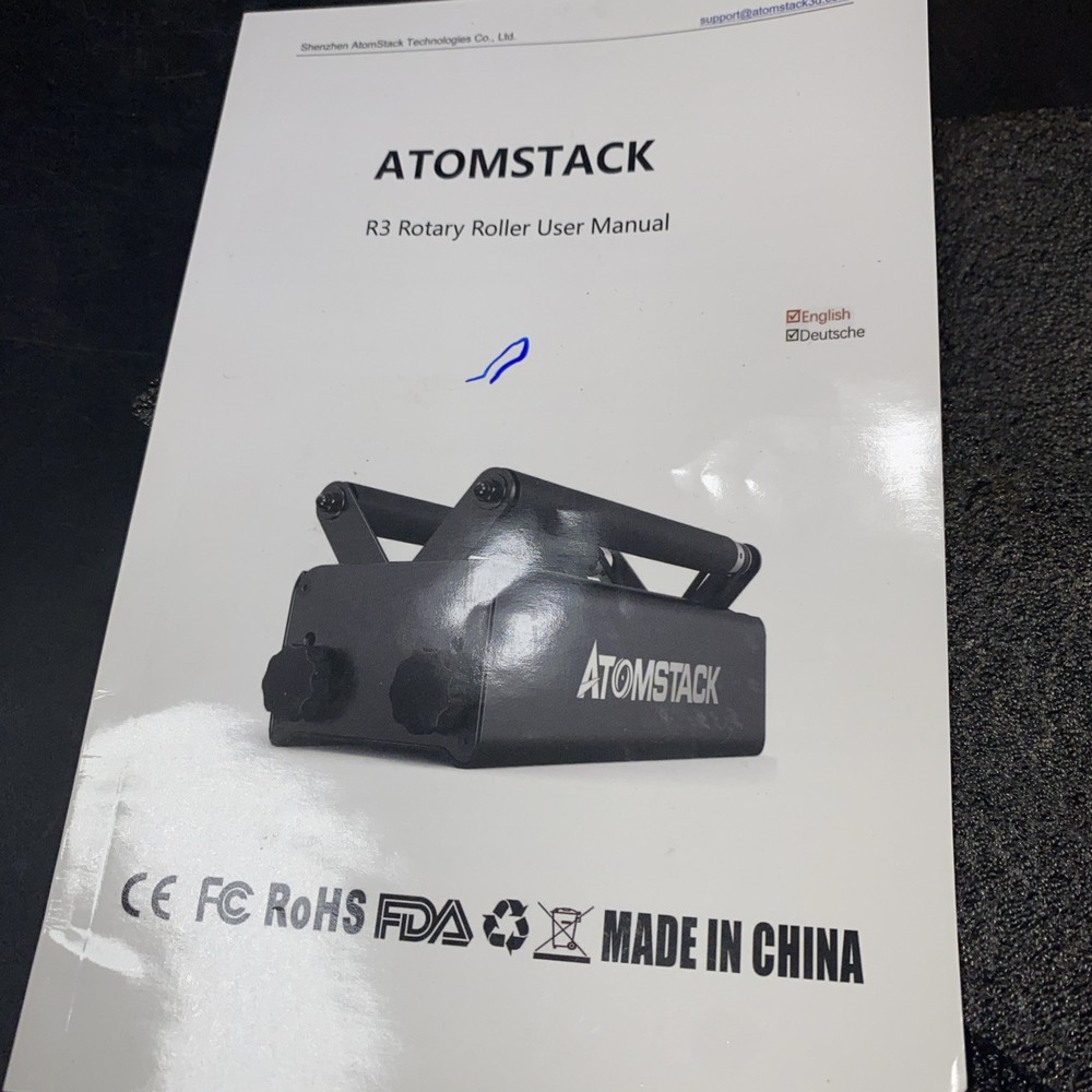 ATOMSTACK R3 Rotary Roller Module Compatible W/ 95% Laser Engraving Machine NEW