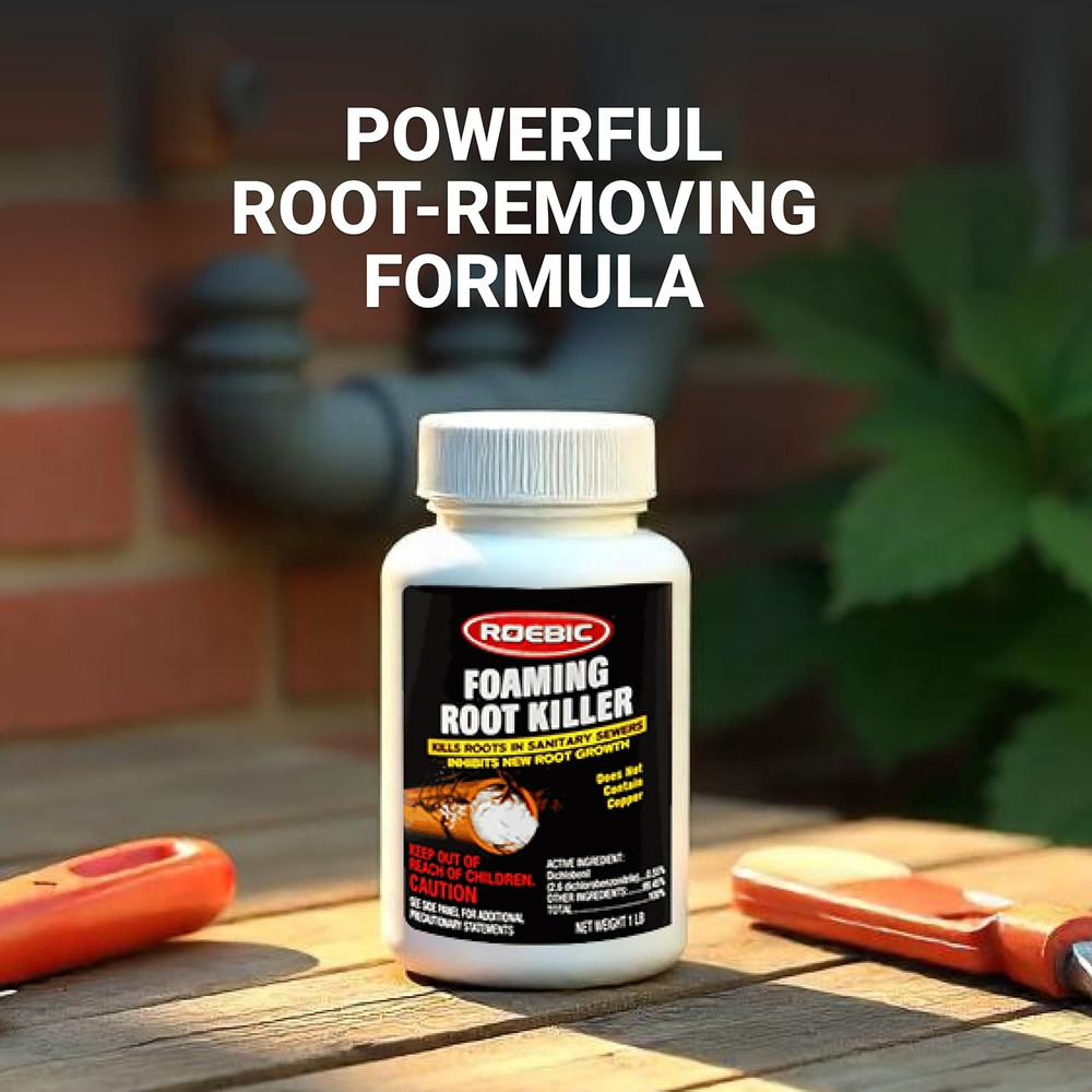 Roebic FRK Foaming Tree Root Killer, Chemical Septic System, Drain Field