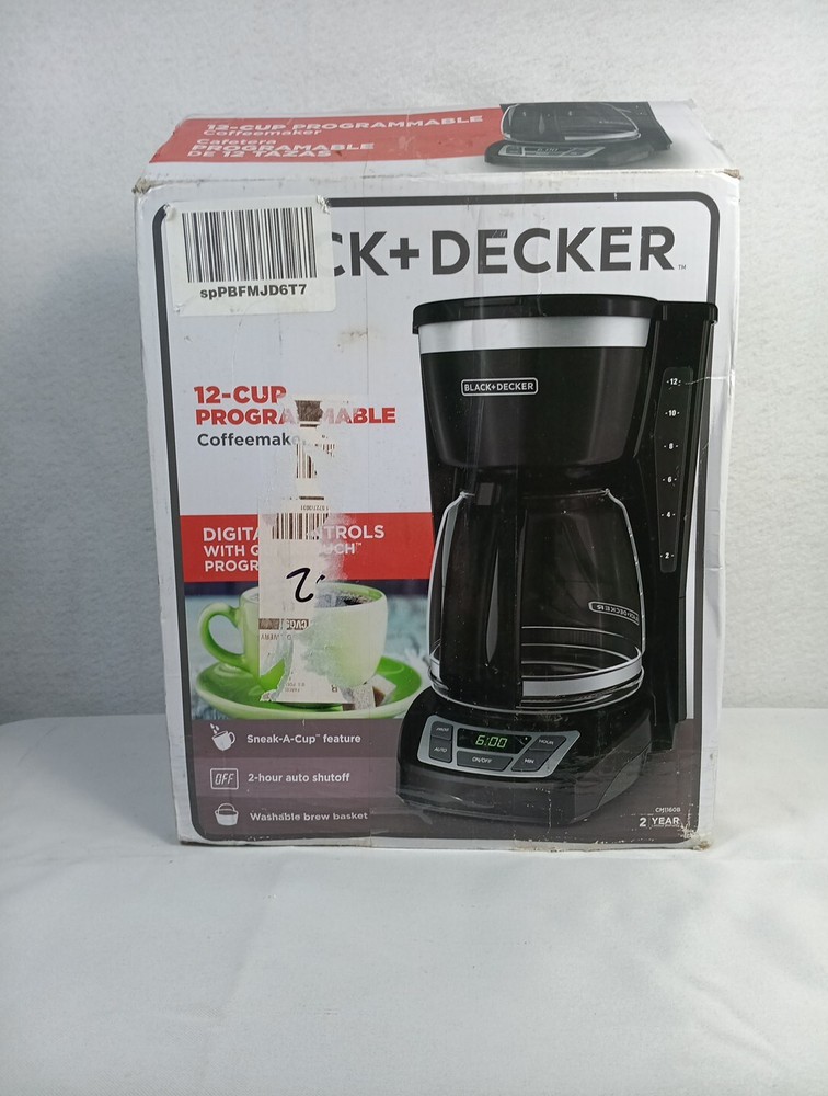 12 Cup Coffee Programable Coffeemaker BLACK+DECKER CM1160B Black Digital Control