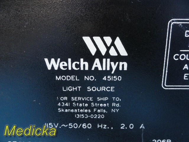 Hill Rom W.A LX-150 Model 45150 Light Source ~ 28620