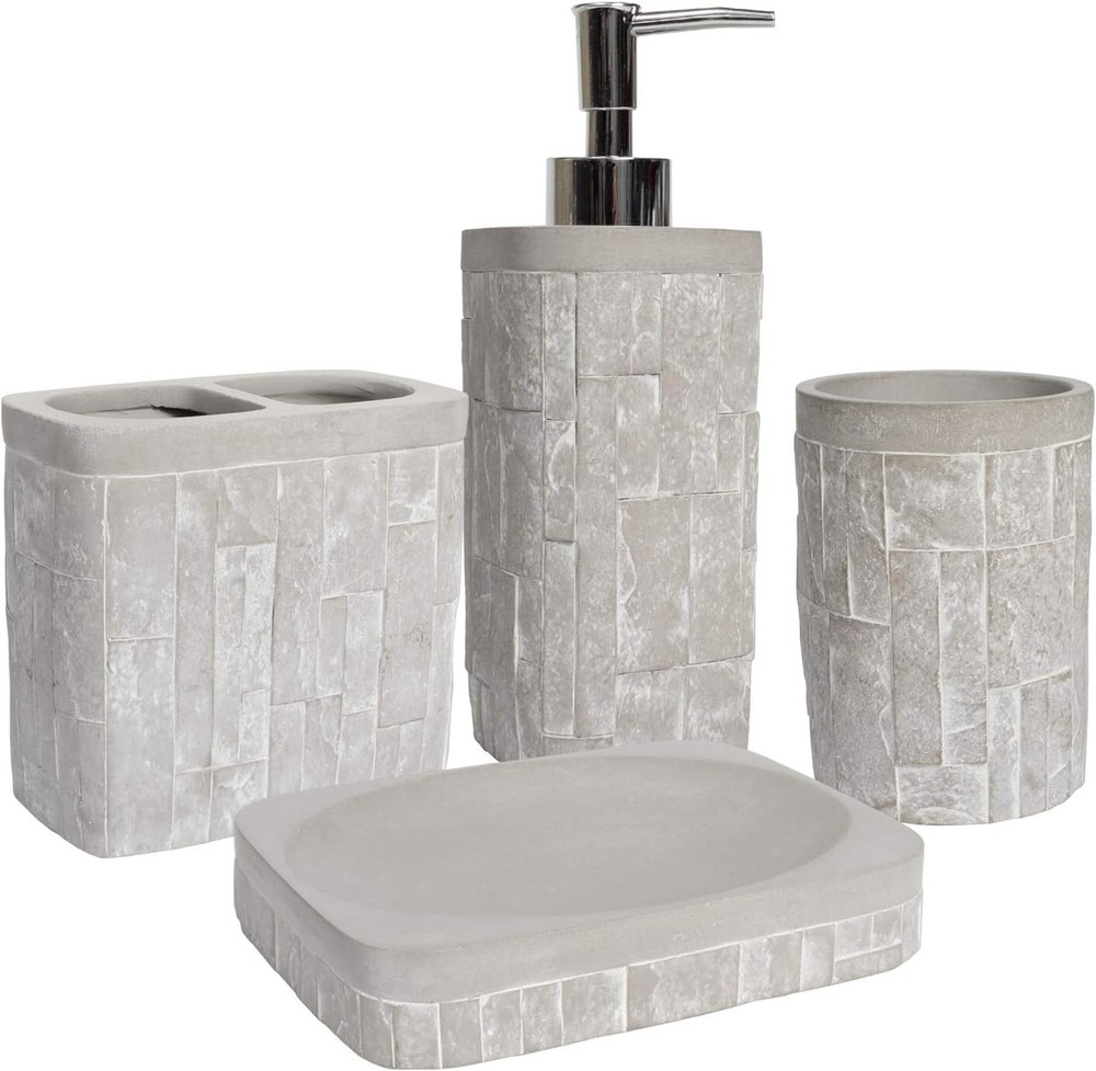 Sweet Home Collection Bathroom Modern Classic, 4 pc set, Avalon