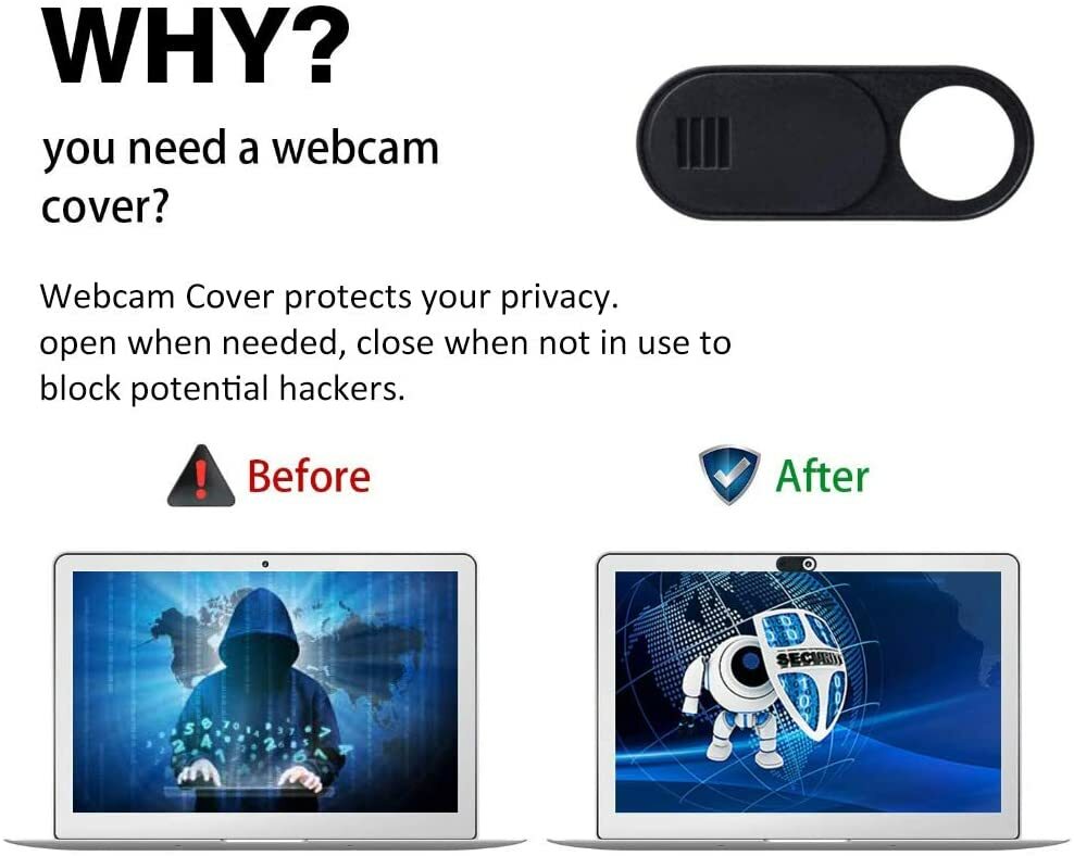 6PC largest size Webcam Cover Slim Slider Camera Shield Privacy Protect Sticker