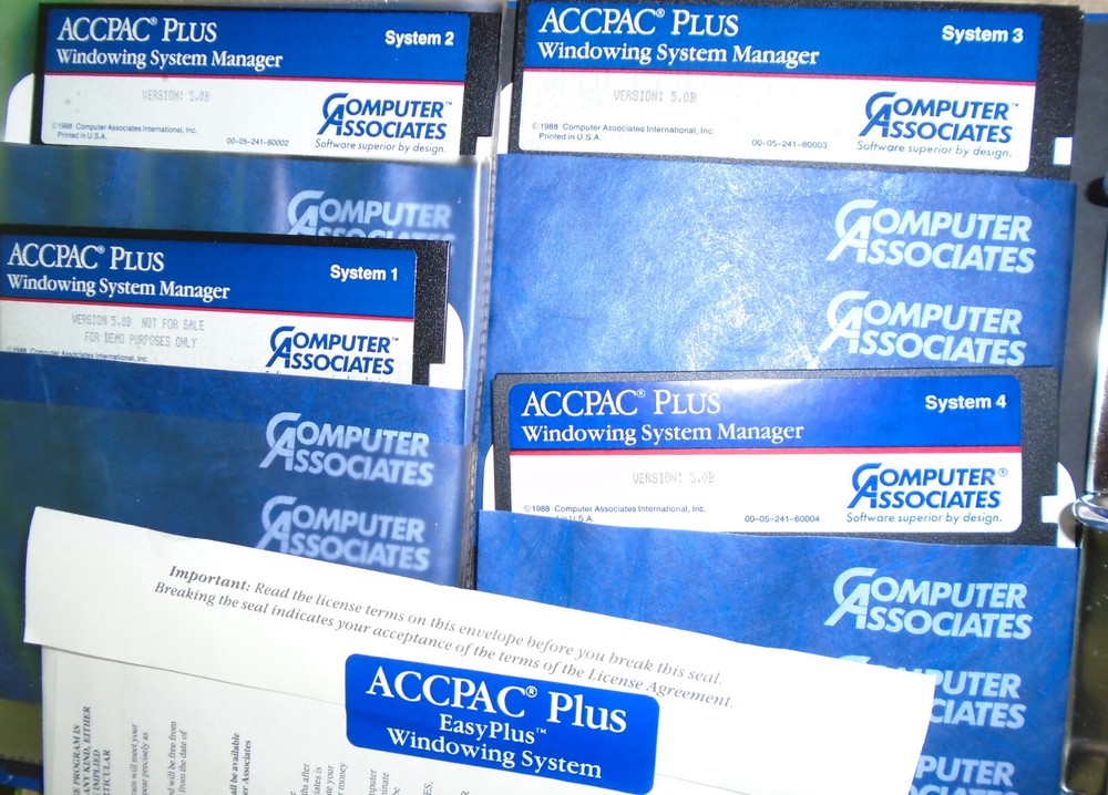 ACCPAC Plus by Computer Associates - GL, AR, AP, Payroll, Graphics... 1988 NEW