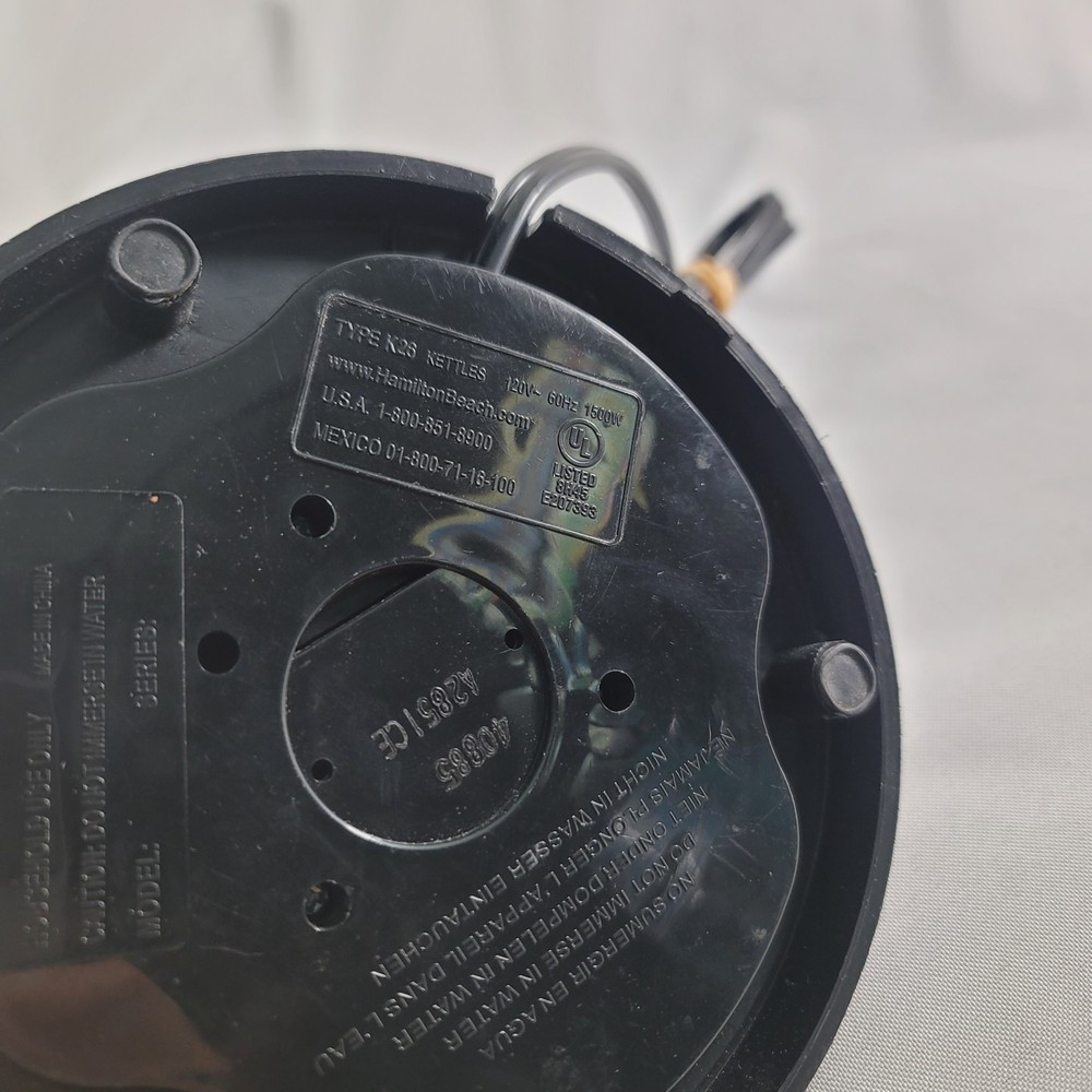 Hamilton Beach K46 Electric Cordless Kettle Replacement Power Base