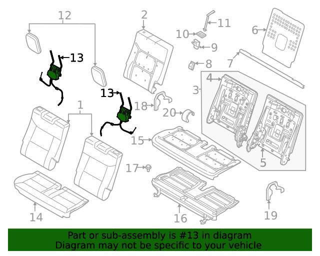 Genuine Ford Headrest Bracket LU5Z-7865500-E
