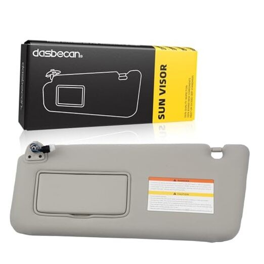 Gray Left Driver Side Sun Visor Compatible with Infiniti QX56 2011 2012 2013