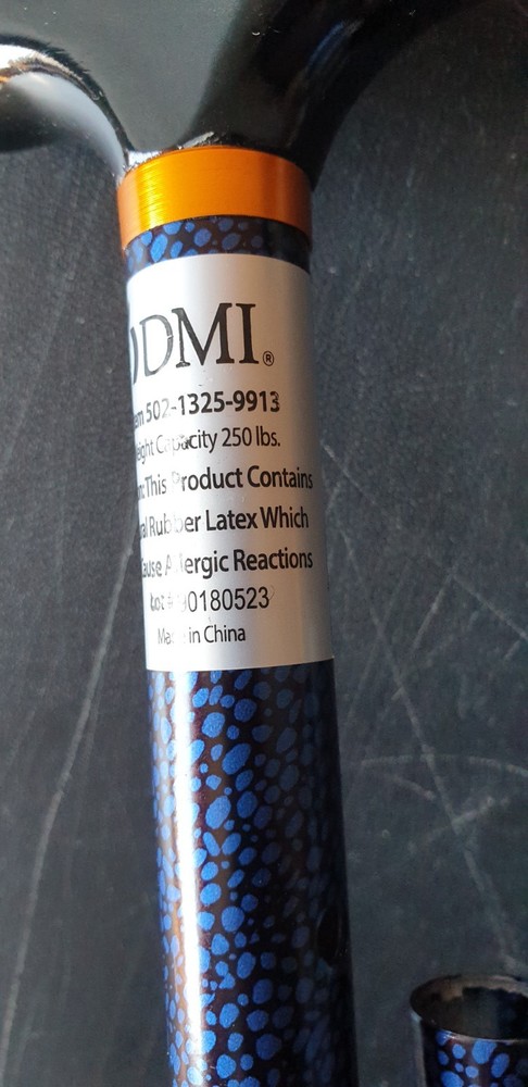 DMI Folding Collapsible Walking Cane Adjustable Height w/ Ergonomic Wood Handle