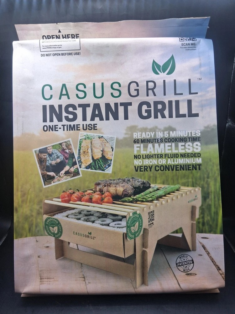 CasusGrill One-Time Use Biodegradable Instant Grill