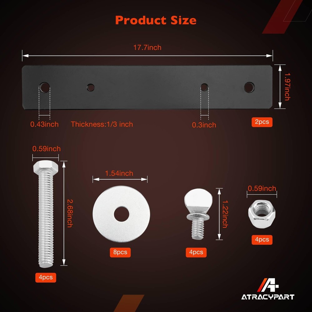 SC-2000 Additional Trailer Chock Adapter Kit Compatible with SC-3000 black