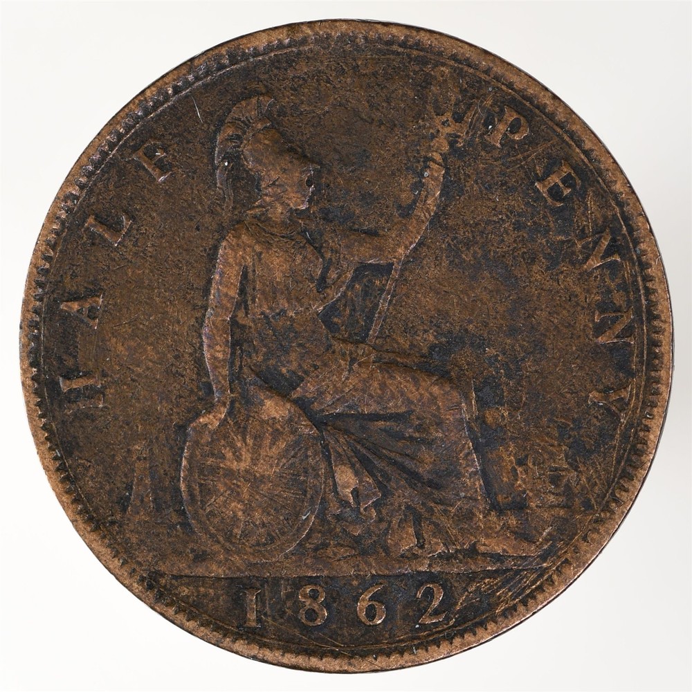 1862 Great Britain Half Penny KM#748.2