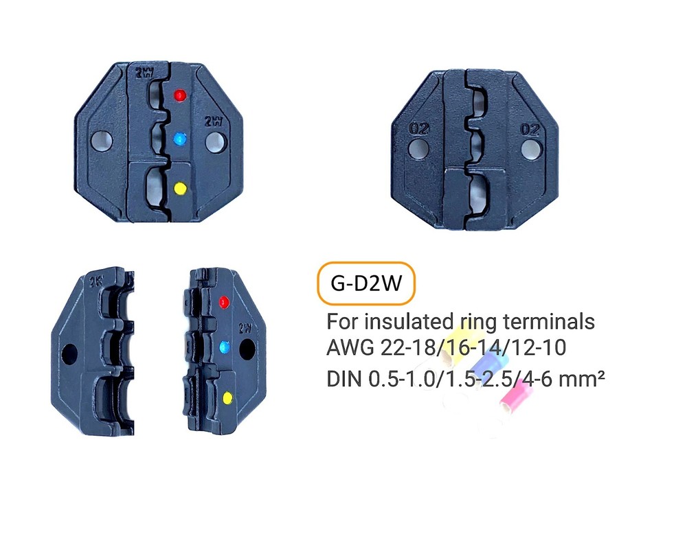 GIZWIZ Interchangeable Parallel Ratchet Crimp Tool For Insulated Terminal