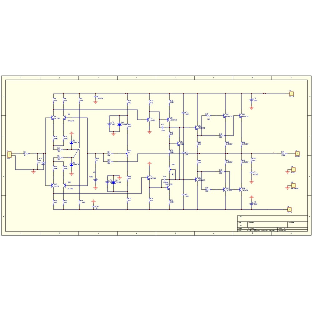 1pair HM2S-50W Class-A Power Amplifier PCB Board ( Two-channel version)