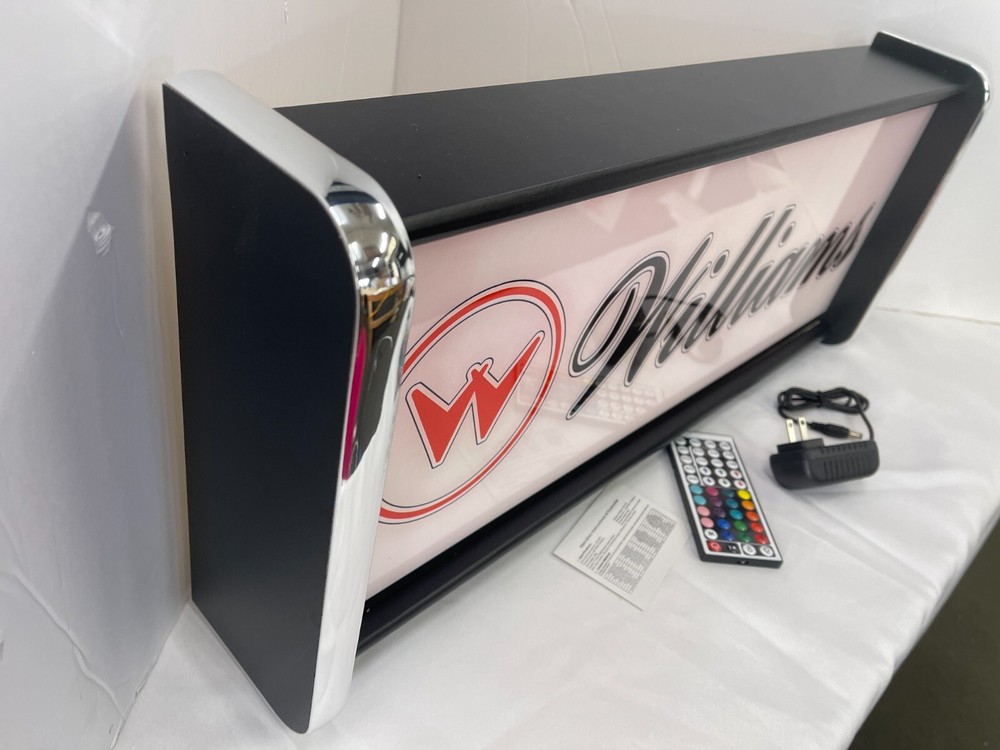 Williams Pinball White LED Display lighted sign lightbox Hanging Light