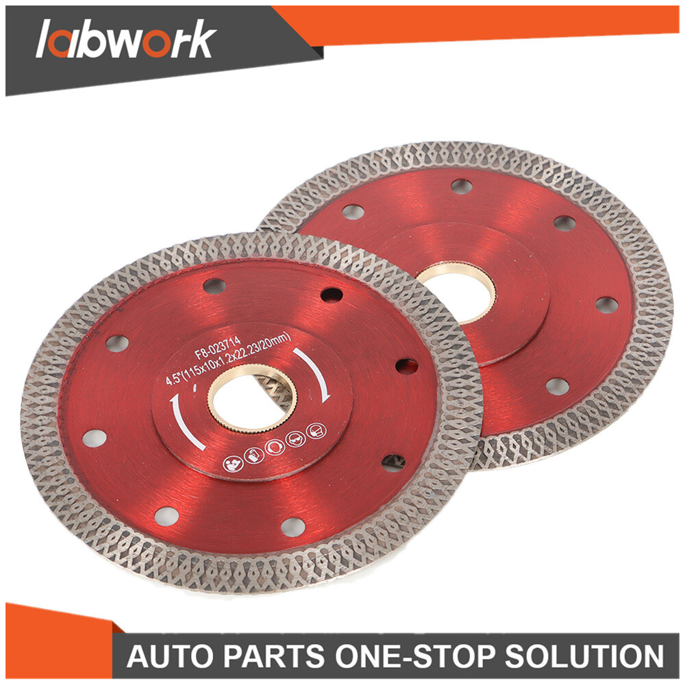 Labwork Diamond Porcelain Saw Blade Super Thin Ceramic Cutting Disc 2 Pack 4.5"