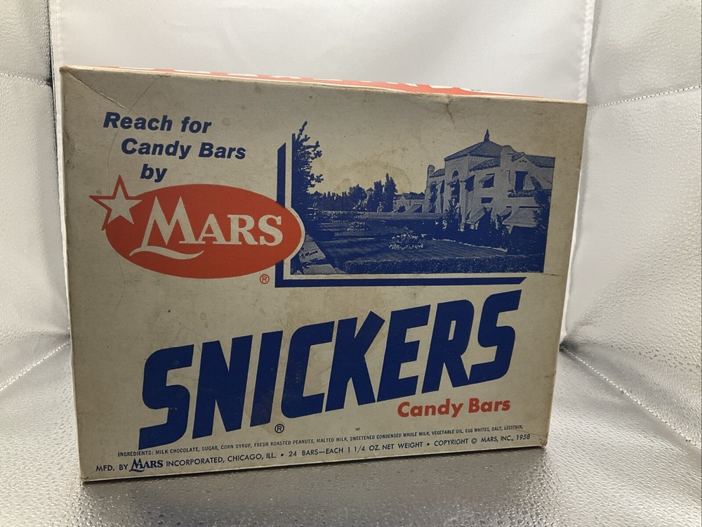 Vintage 1958 Mars Snickers Candy Box