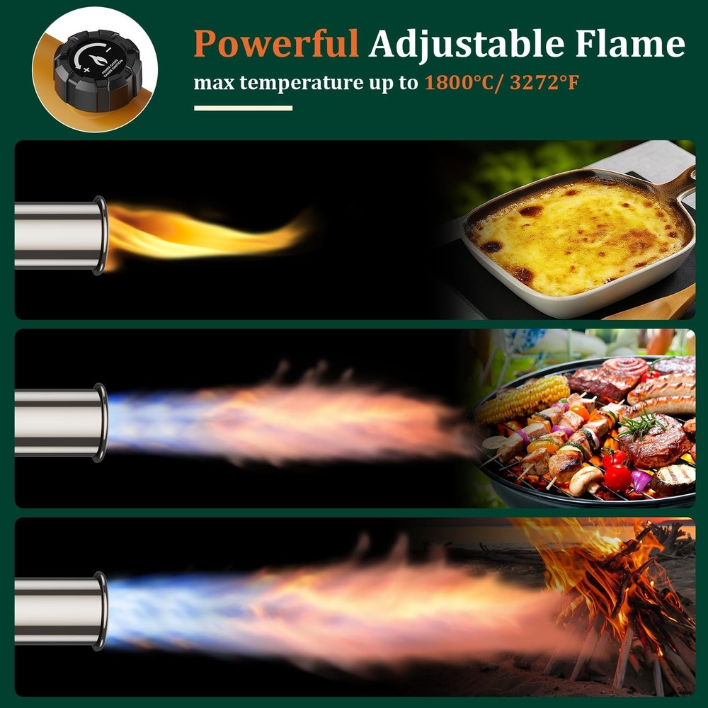 TONYFUL Powerful Propane Torch, Kitchen Cooking Torch, Culinary Torch Campfir...
