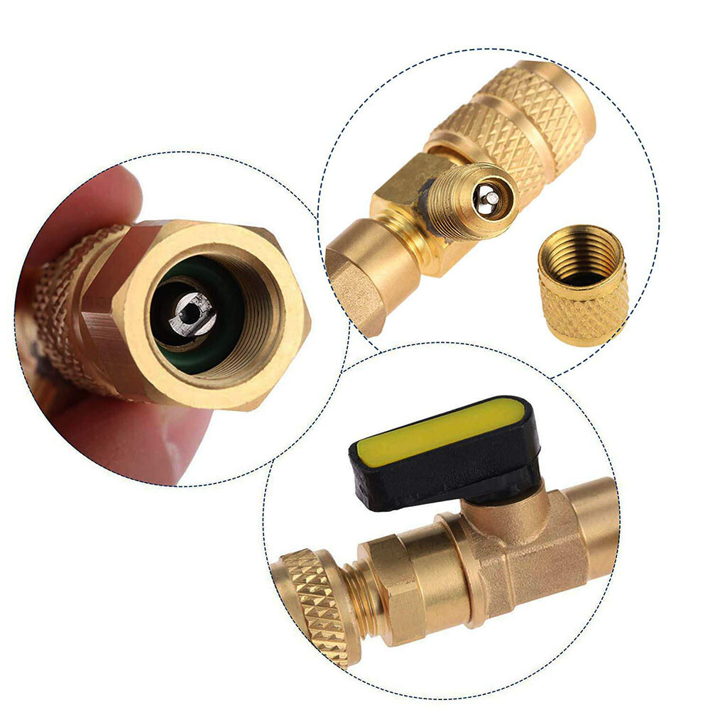 HVAC Tool AC Schrader Valve Core Remover Dual Size 1/4 and 5/16 Port Installer